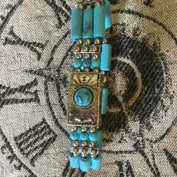 🆕 Anthropologie Turquoise Beaded Bracelet 🦋 - Picture 4 of 5